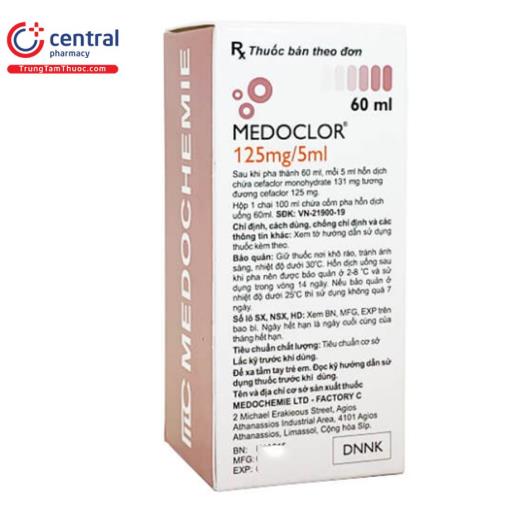 [CHÍNH HÃNG] Thuốc Medoclor 125mg/5ml (Chai 60ml) trị nhiễm khuẩn