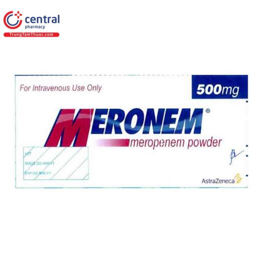 [CHÍNH HÃNG] Thuốc Meronem 500mg trị nhiễm khuẩn niệu có biến chứng