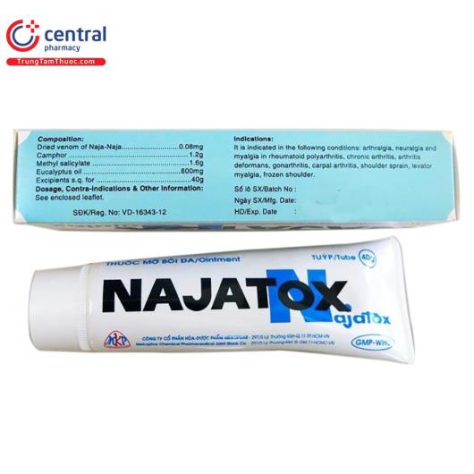[CHÍNH HÃNG] Thuốc Najatox 40g - Thuốc bôi trị đau nhức xương khớp