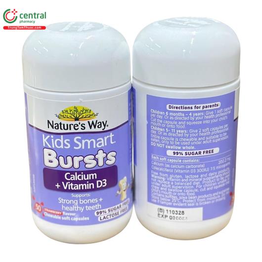 natures way kids smart bursts calcium vitamin d3 2 U8882