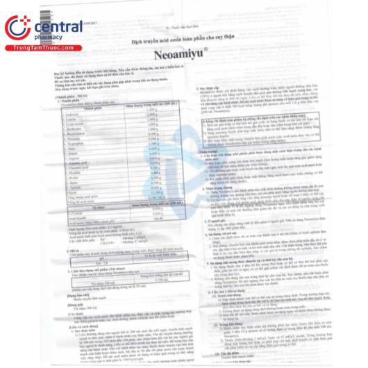 [CHÍNH HÃNG] Dung dịch truyền Neoamiyu - Dung dịch cung cấp chất đạm