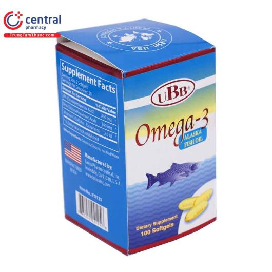 Thuốc UBB Omega3 (Hộp 100 viên) tác dụng, giá bán
