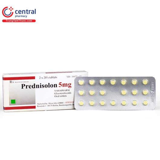 Thuốc Prednisolon 5mg Nam Hà: tác dụng, chỉ định, liều dùng