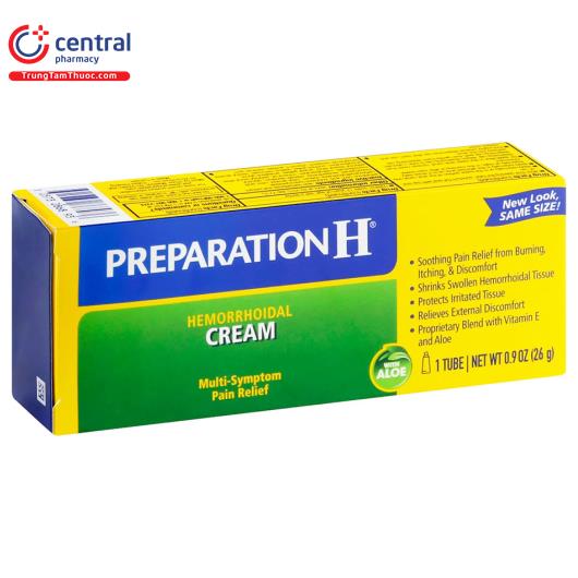 [CHÍNH HÃNG] Thuốc Preparation H Cream điều trị trĩ nội, trĩ ngoại
