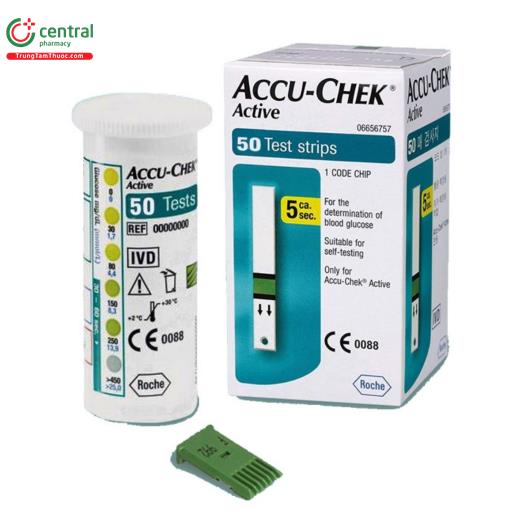 que thu duong huyet accu chek active 50 que 1 P6100