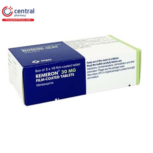 Thuốc Remeron 30mg - Thuốc chỉ định trong điều trị trầm cảm