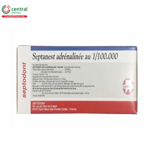 septanest adrenalinee au 1 100000 1 F2374