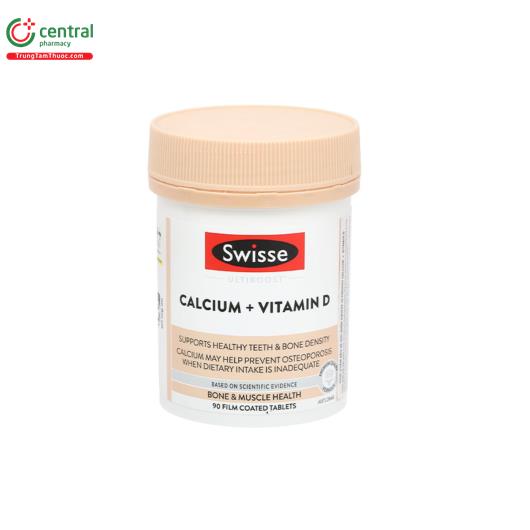 Swisse Ultiboost Calcium + Vitamin D chai 90 viên