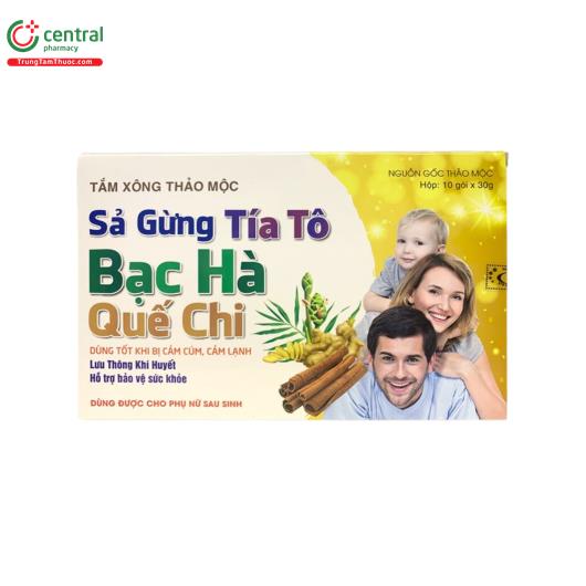 Tắm xông thảo mộc Sả Gừng Tía Tô Bạc Hà Quế Chi