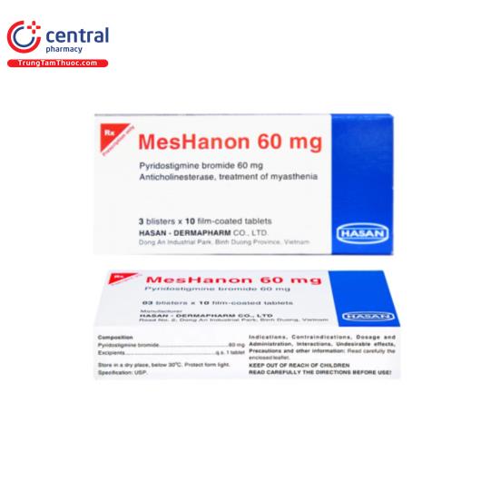 [CHÍNH HÃNG] Thuốc Meshanon 60mg dùng trong các chứng nhược cơ