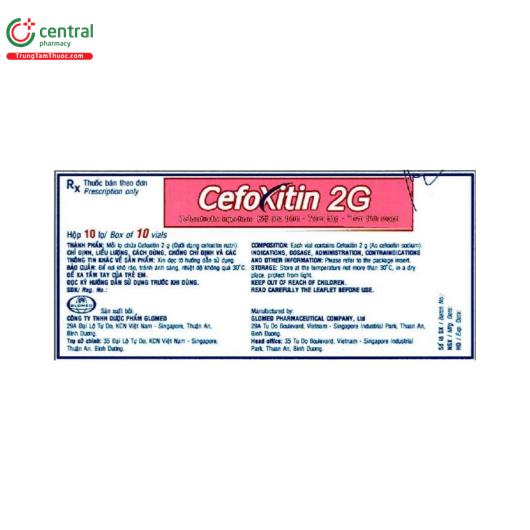 thuoc cefoxitin 2g glomed 1 D1122