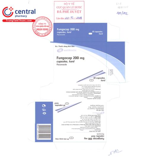 [CHÍNH HÃNG] Thuốc Fungocap 200mg capsules, hard điều trị nấm âm đạo