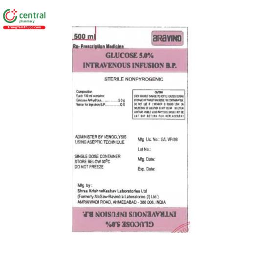 thuoc glucose 5 intravenous infusion b p 1 E1718