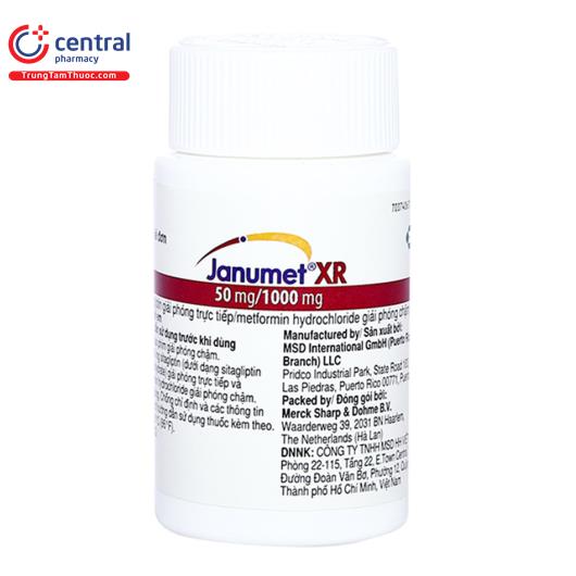 [CHÍNH HÃNG] Thuốc Janumet XR 50mg/1000mg kiểm soát đường huyết
