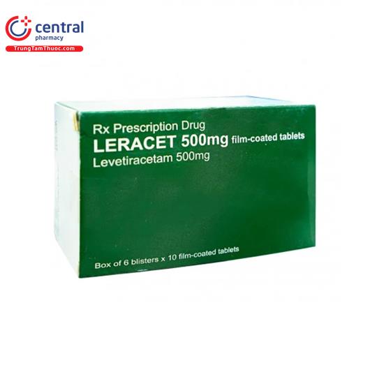 [CHÍNH HÃNG] Thuốc Leracet 500mg Film-coated tablets điều trị co giật