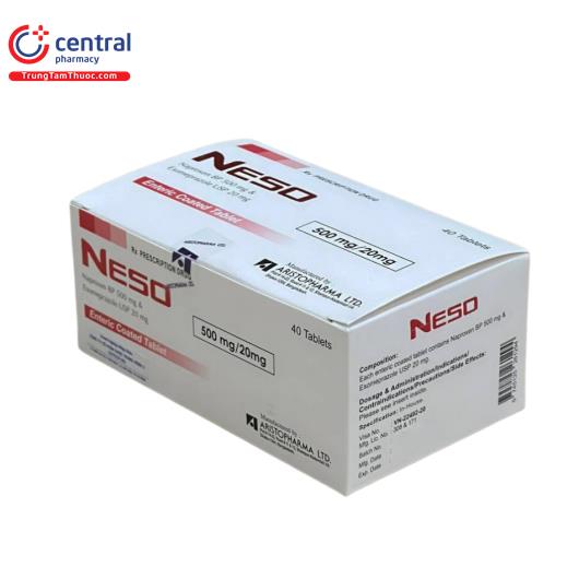 [CHÍNH HÃNG] Thuốc Neso 500mg/20mg giảm đau, chống viêm