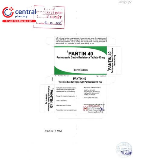 [CHÍNH HÃNG] Thuốc Pantin Hetero điều trị viêm loét dạ dày - tá tràng