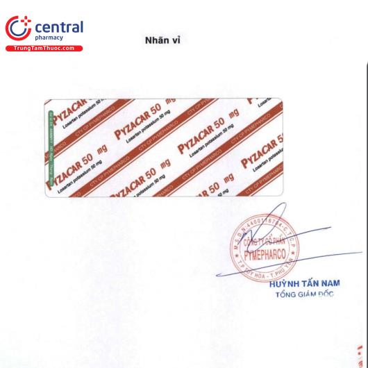 [CHÍNH HÃNG] Thuốc Pyzacar 50 điều trị tăng huyết áp