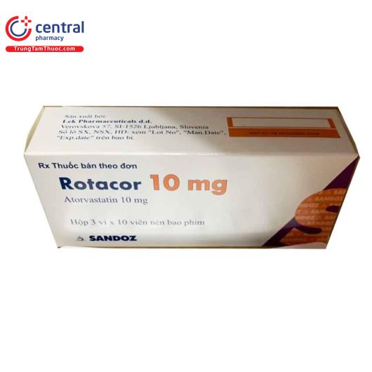 [CHÍNH HÃNG] Thuốc Rotacor 10mg - Giúp hạ mỡ máu hiệu quả