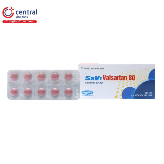 [CHÍNH HÃNG] Thuốc SaVi Valsartan 80 điều trị bệnh tăng huyết áp