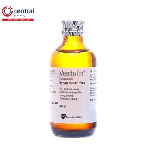 [CHÍNH HÃNG] Thuốc Ventolin Syrup Sugarfree 60ml tác dụng