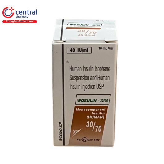 [CHÍNH HÃNG] Thuốc Wosulin 30/70 40IU/ml 10ml: tác dụng, liều dùng