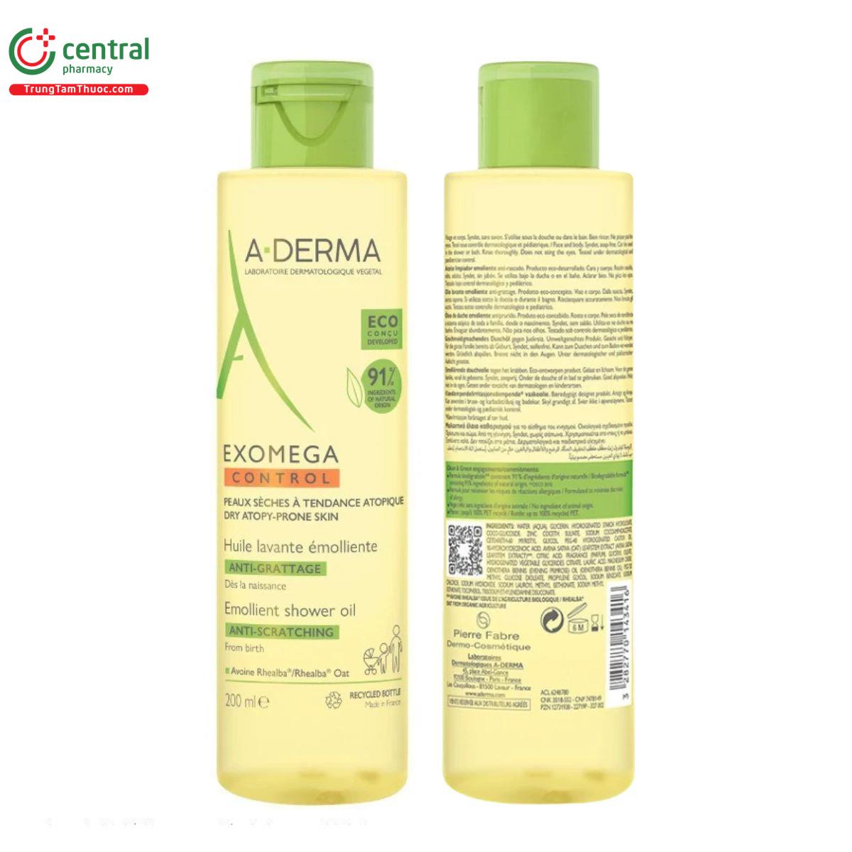 a derma exomega control emollient shower oil 1 C0145
