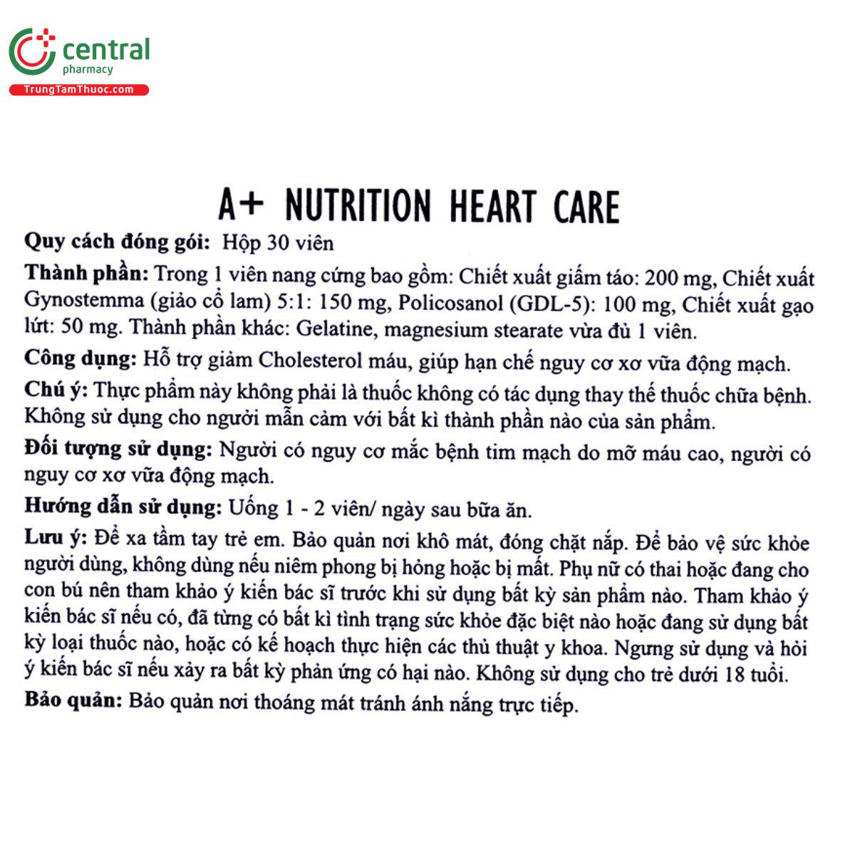 a nutrition heart care 2 O6662