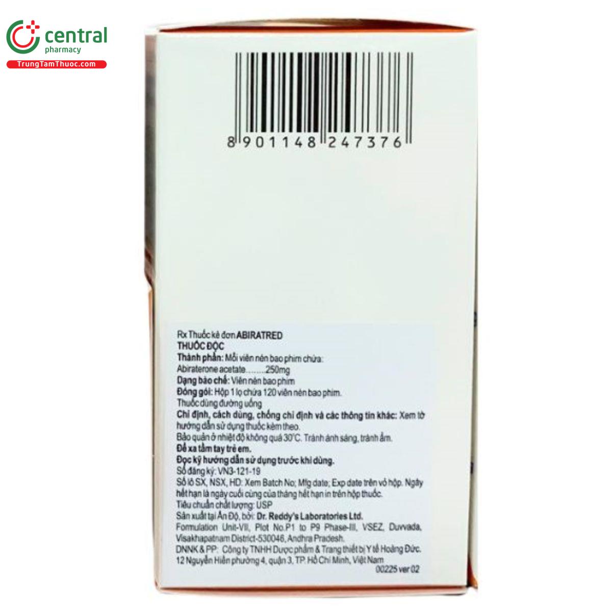 abiratred 250mg abiraterone acetate 17 F2863