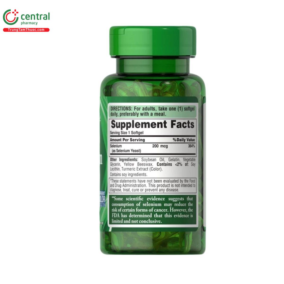 absorbable selenium 200mcg puritans pride 2 M5216