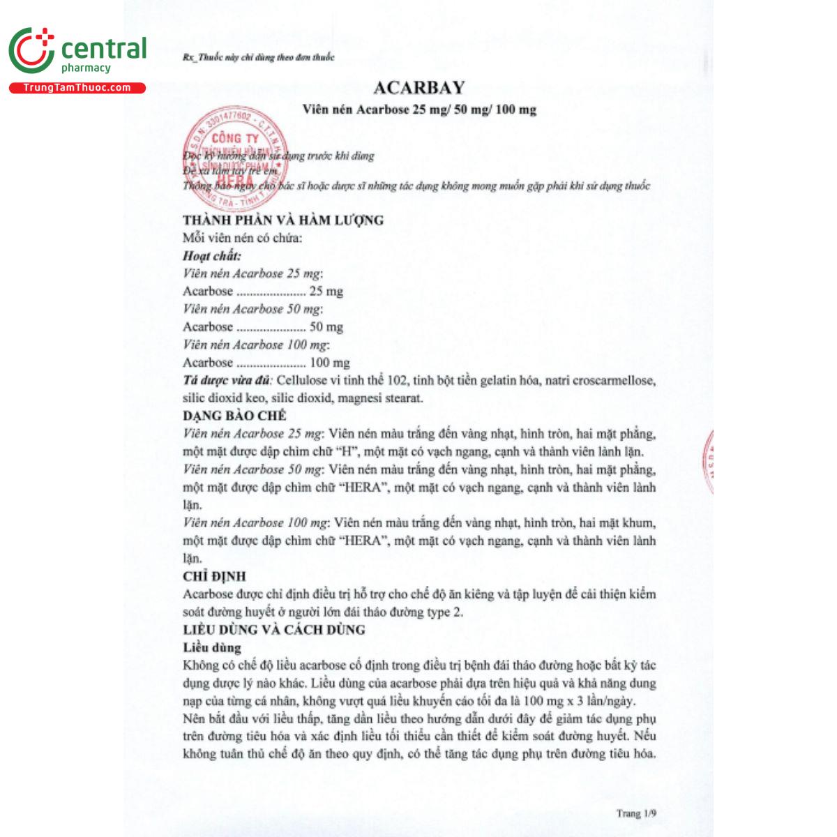 acarbay 25mg 4 L4577