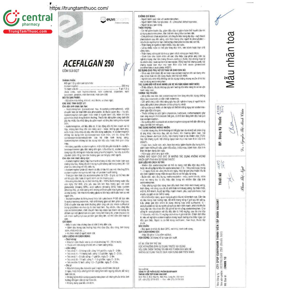 acefalgan 250mg 8 A0203 acefalgan 250mg 8 A0203