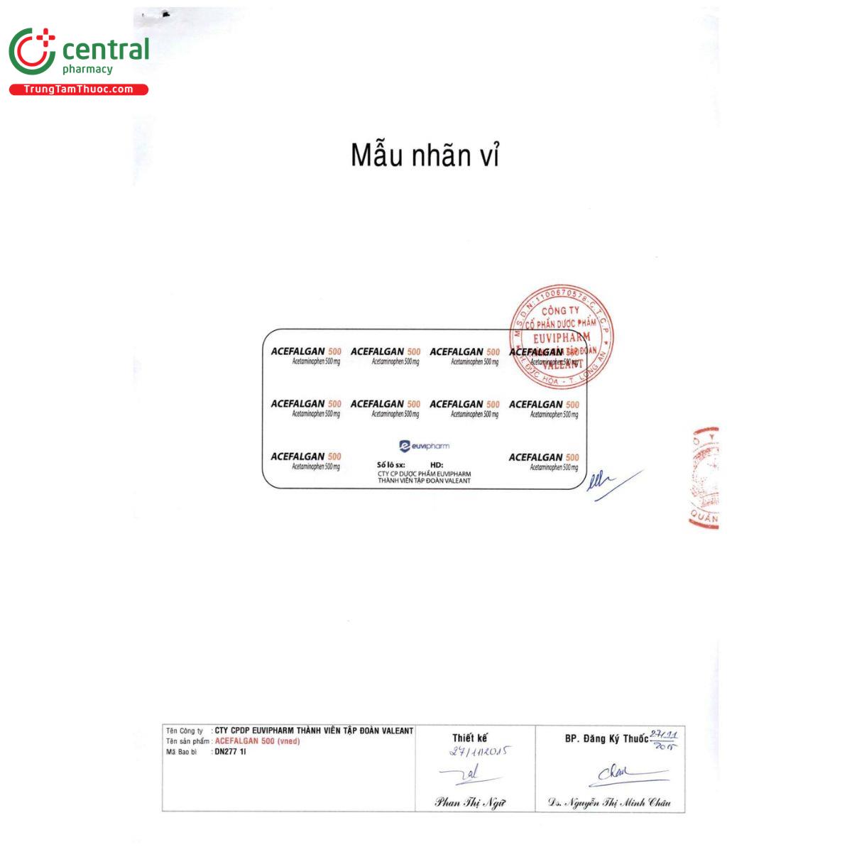 acefalgan 500 hdsd 2 N5286