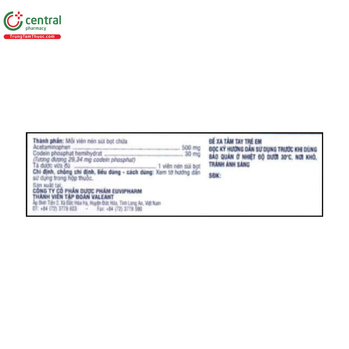 acefalgan codein 3 N5238 acefalgan codein 3 N5238