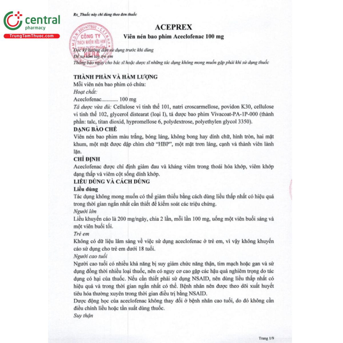 aceprex 100mg 4 U8512 aceprex 100mg 4 U8512