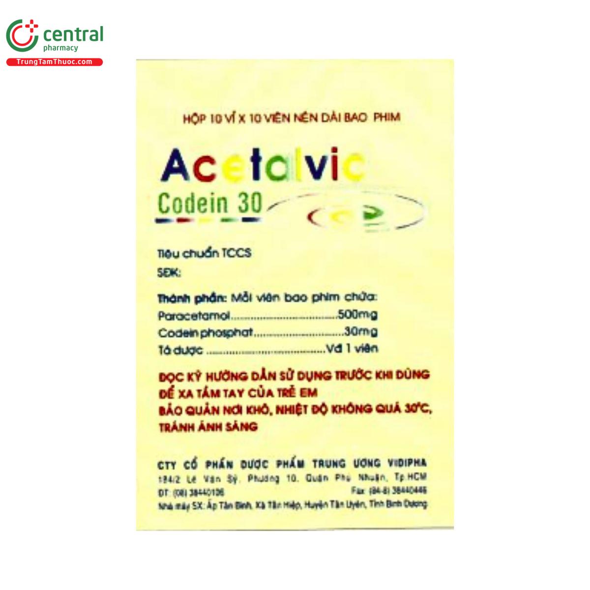 acetalvic codein 30 2 O5724 acetalvic codein 30 2 O5724
