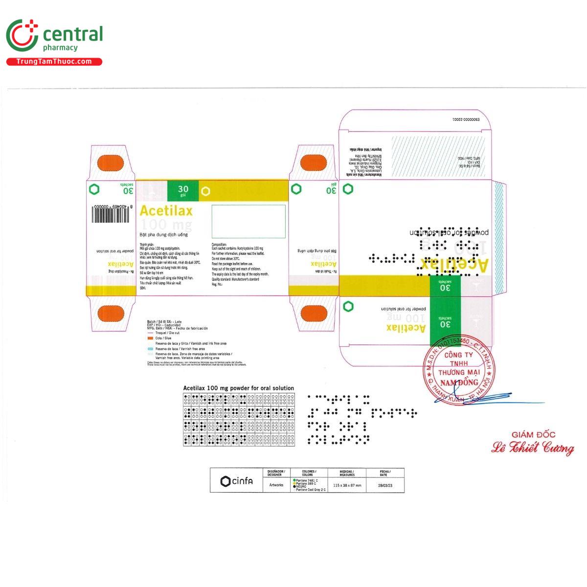 acetilax 100 mg O6707