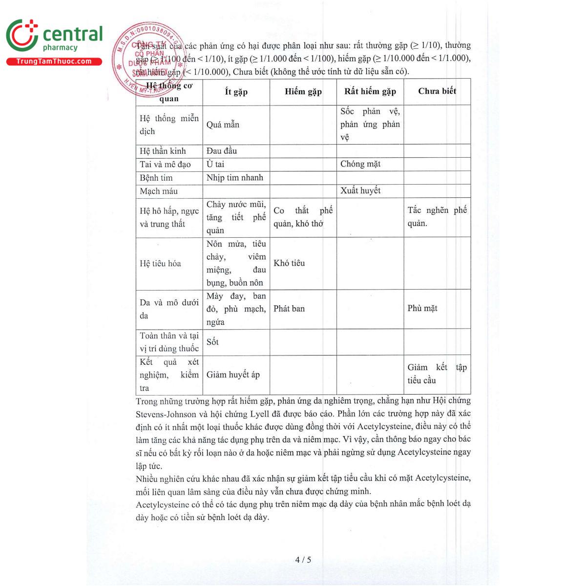 acetylcystein soha 100 sachet 5 Q6285