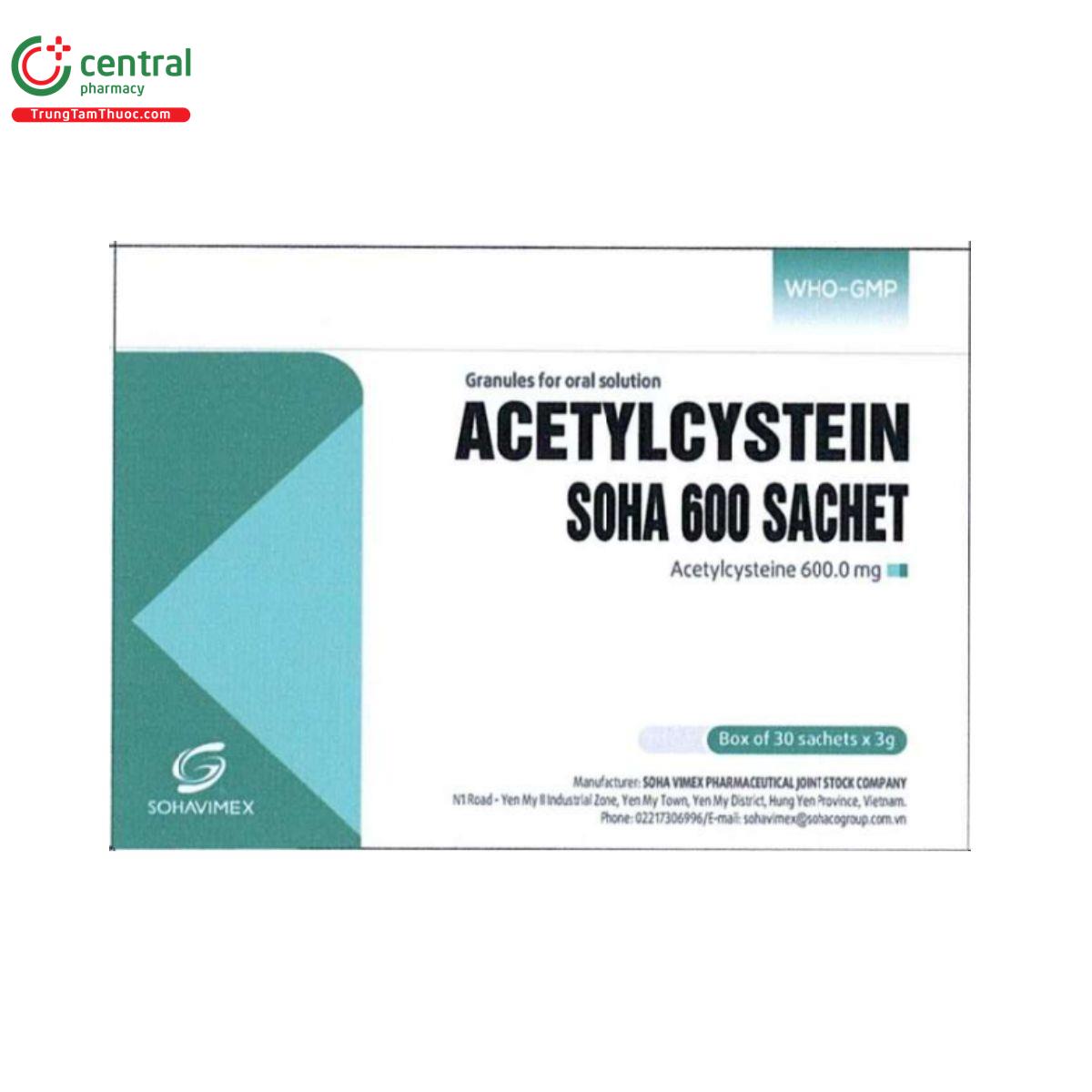 acetylcystein soha 600 sachet 3 R7770 acetylcystein soha 600 sachet 3 R7770