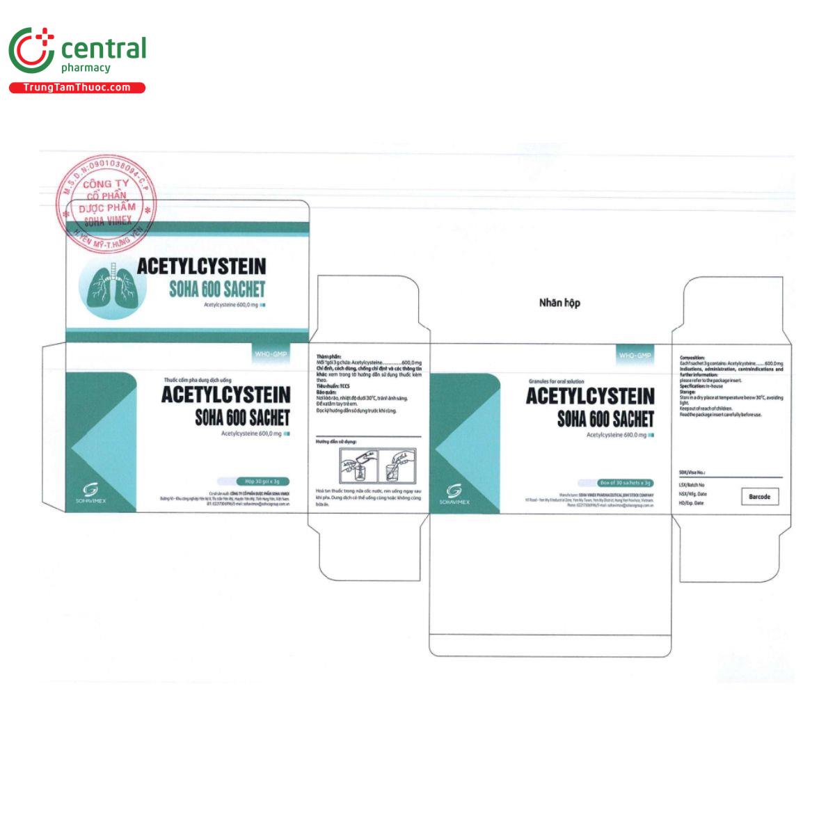 acetylcystein soha 600 sachet 6 B0505 acetylcystein soha 600 sachet 6 B0505