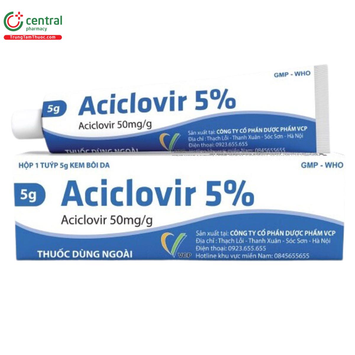 aciclovir 5 vcp 3 O5827