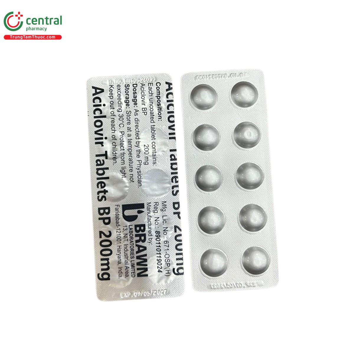 aciclovir tablets bp brawn 8 O5173