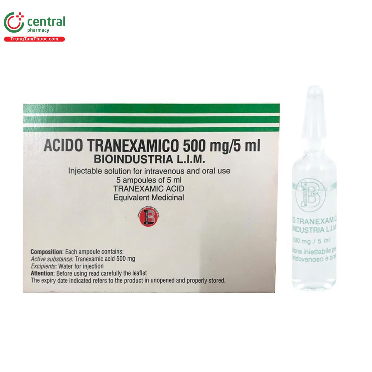 acido tranexamico 500mg5ml 3 A0618