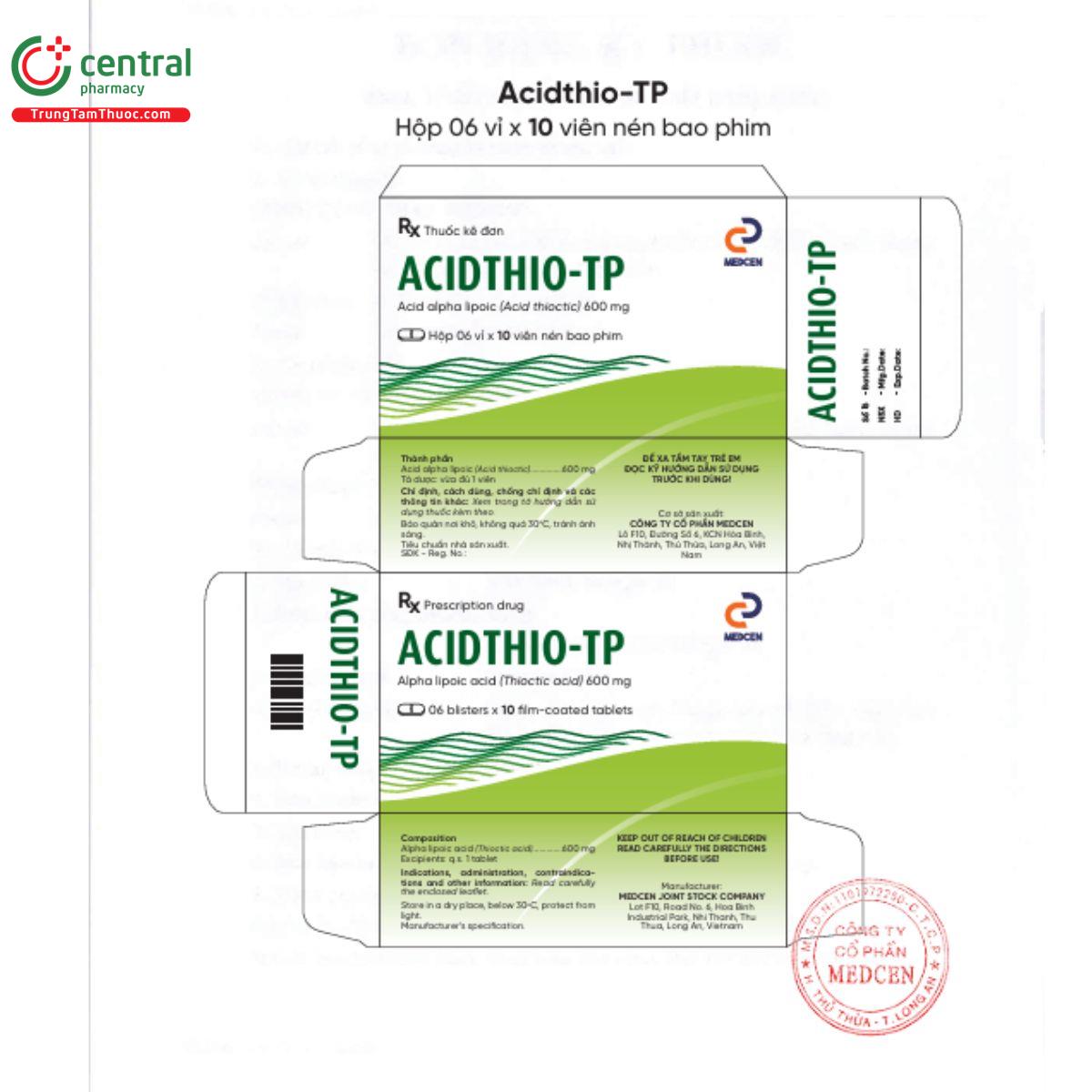acidthio tp 600mg N5653
