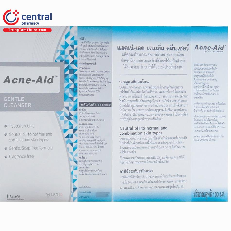 acne aid gentle cleanser 100 ml 9 I3566