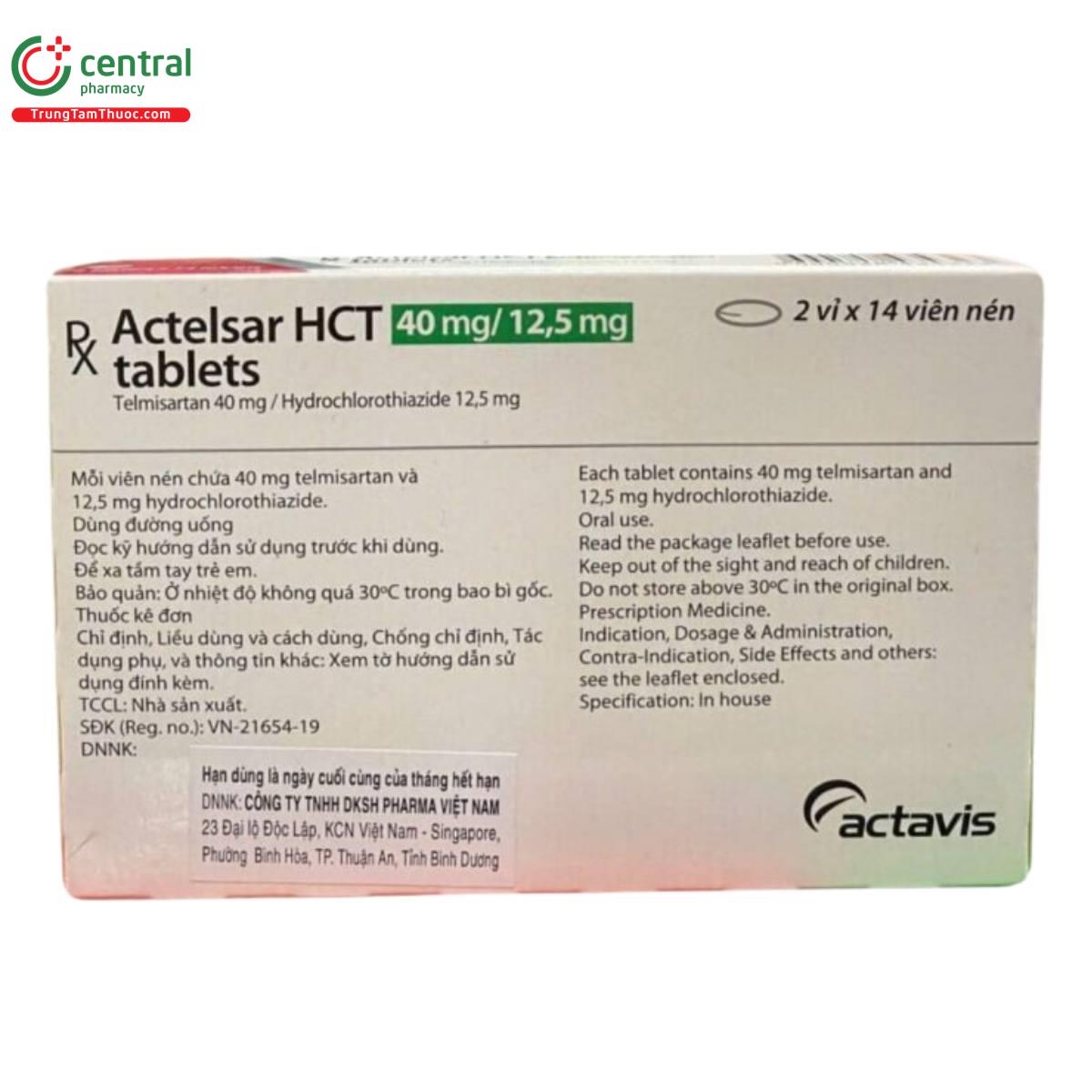 actelsar hct 40mg 125mg 3 H3704