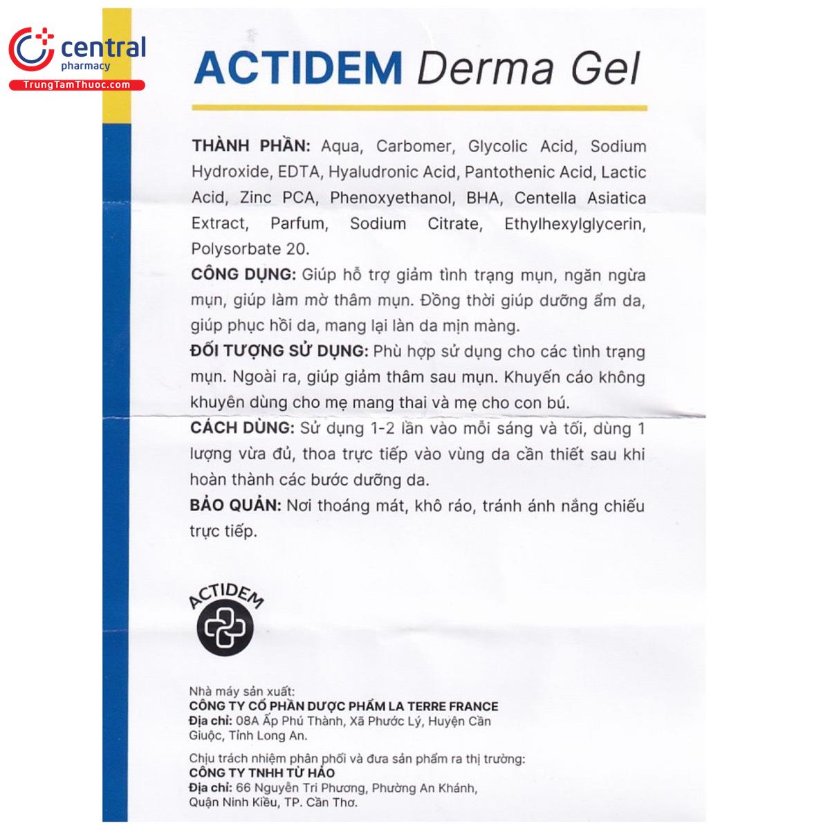 actidem derma gel 8 B0231