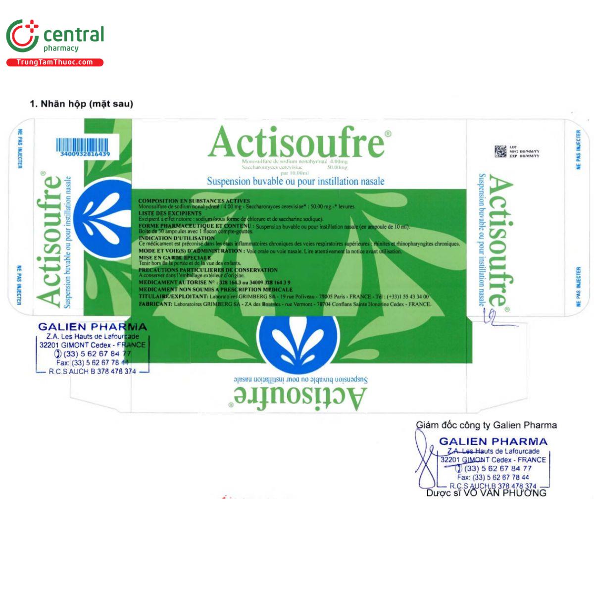 actisoufre ong 6 O5055