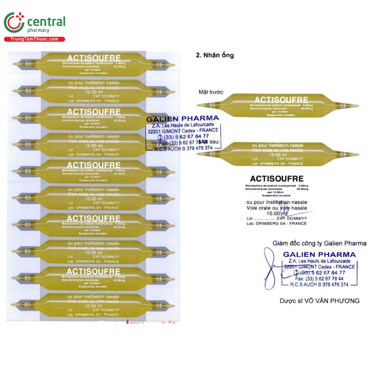 actisoufre ong 7 U8602