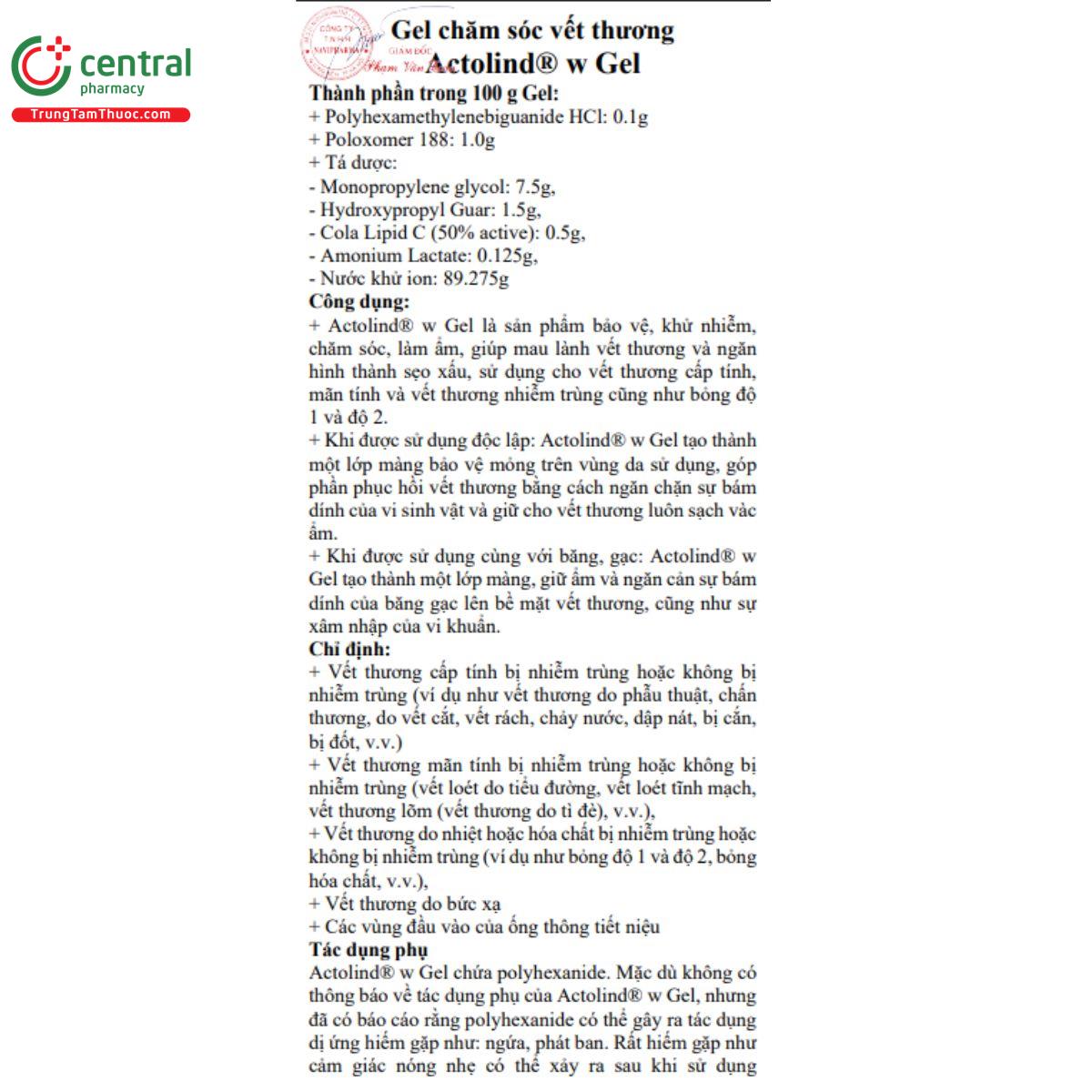 actolind w gel 16 L4118